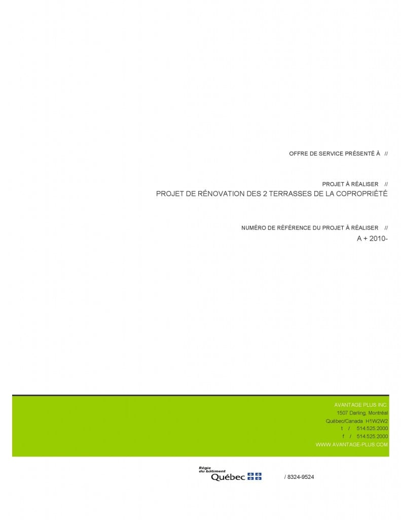 EXEMPLE D'OFFRE DE SERVICE A+