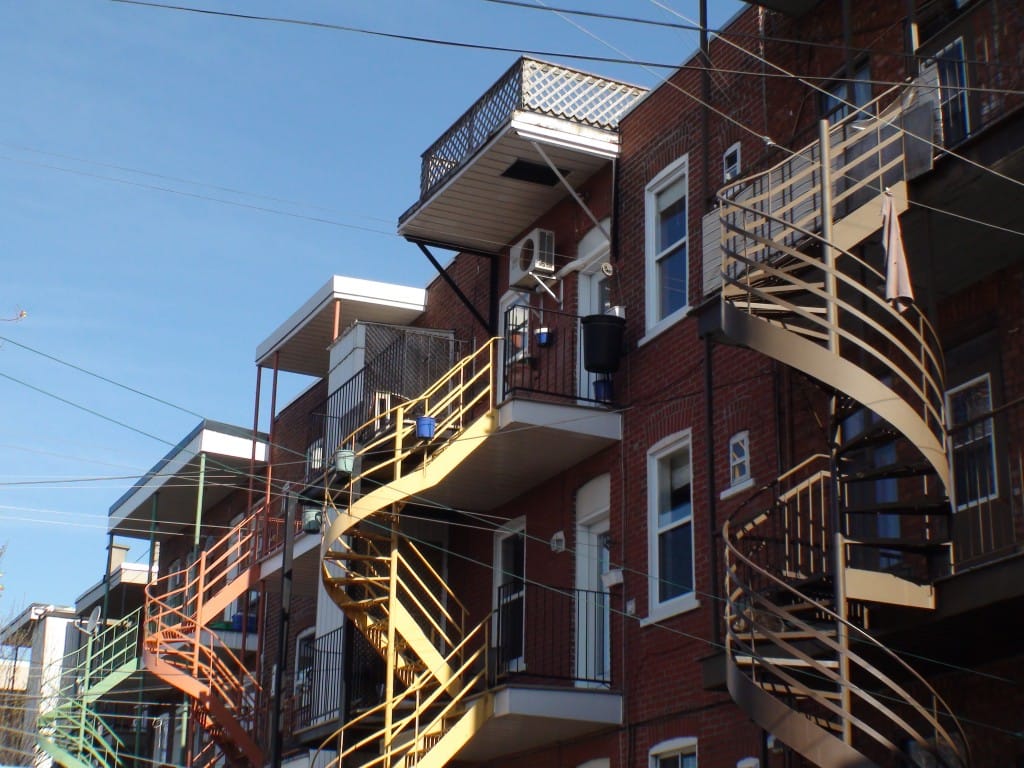 escalier de fer forgé à Montréal