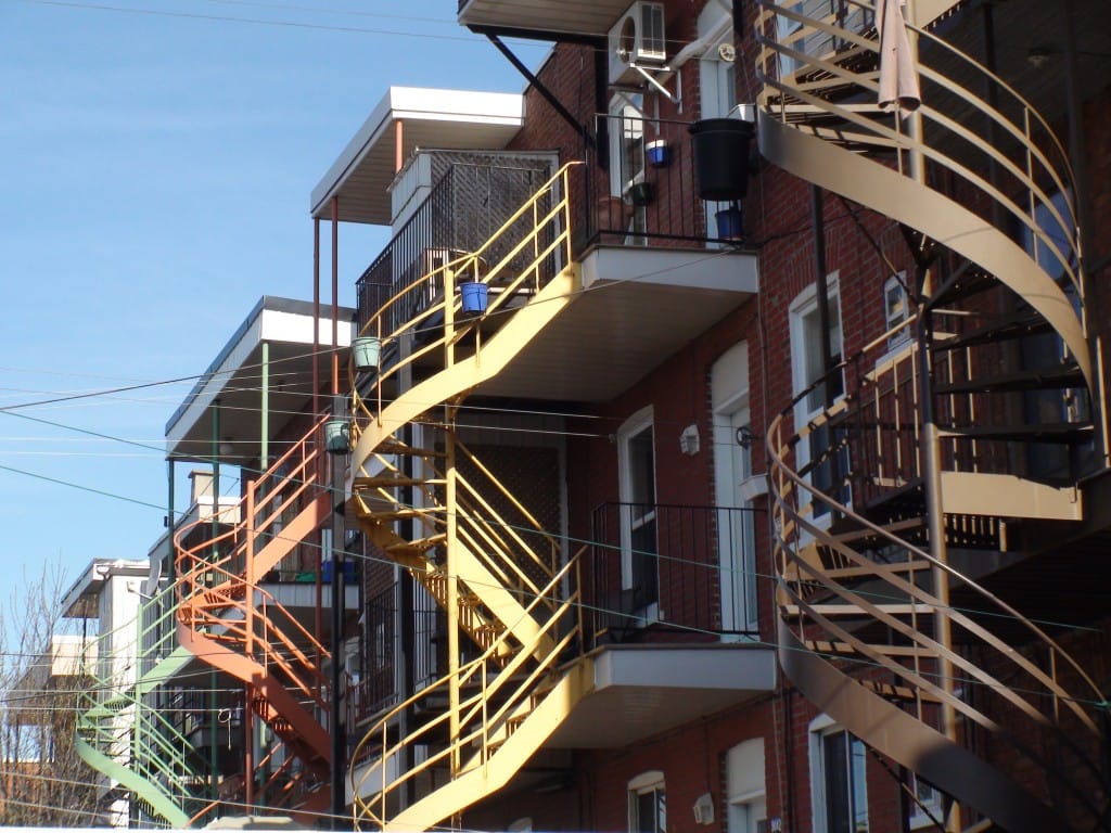 escalier de fer forgé à Montréal