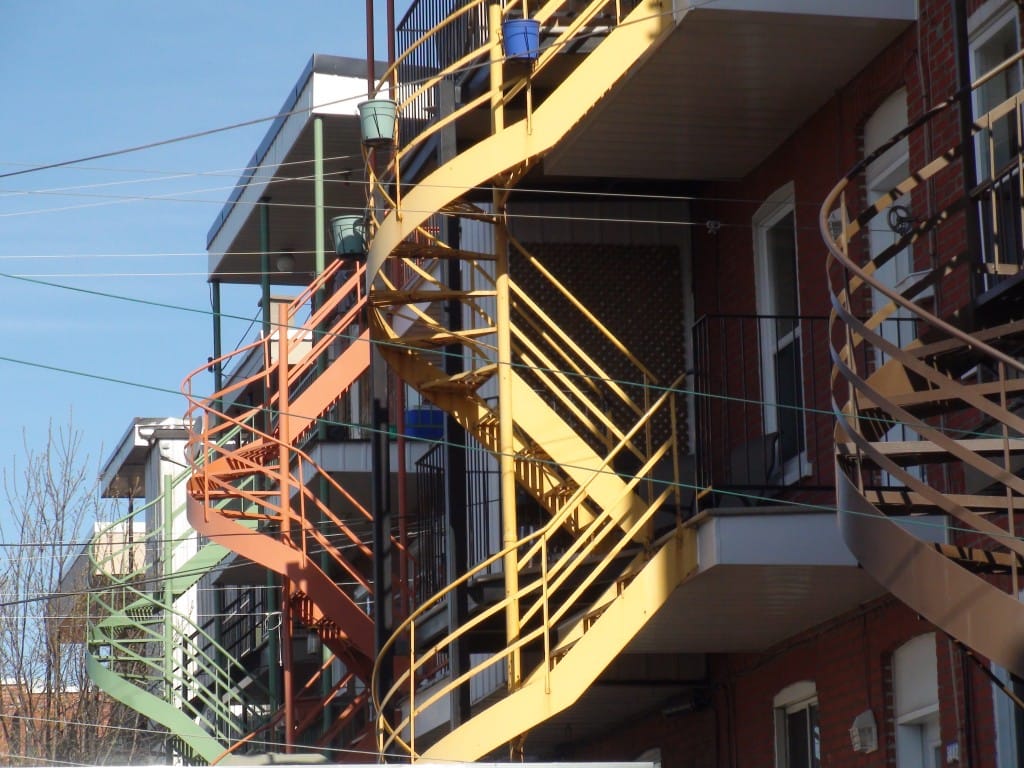 escalier de fer forgé à Montréal