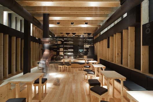 Vue finale bar La Bohème rénovation commerciale design