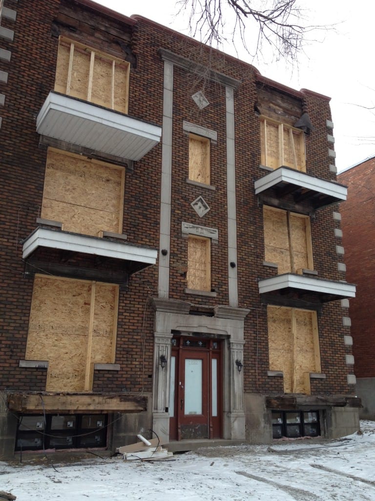Restauration façade 6plex avant intervention Pie-IX Montréal