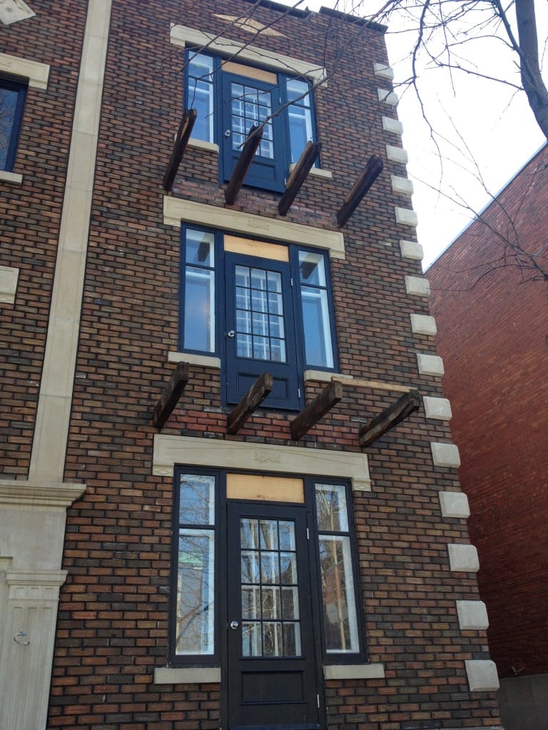 Finition travaux restauration façade brique Montréal