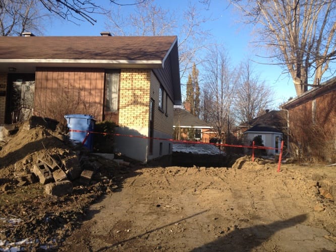 Excavation terrain résidence Saint-Lambert - projet agrandissement