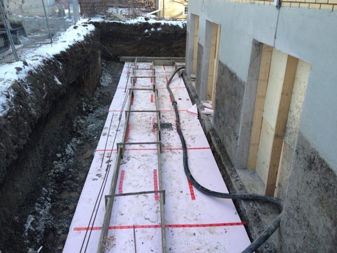 Vue globale chantier fondations Saint-Lambert