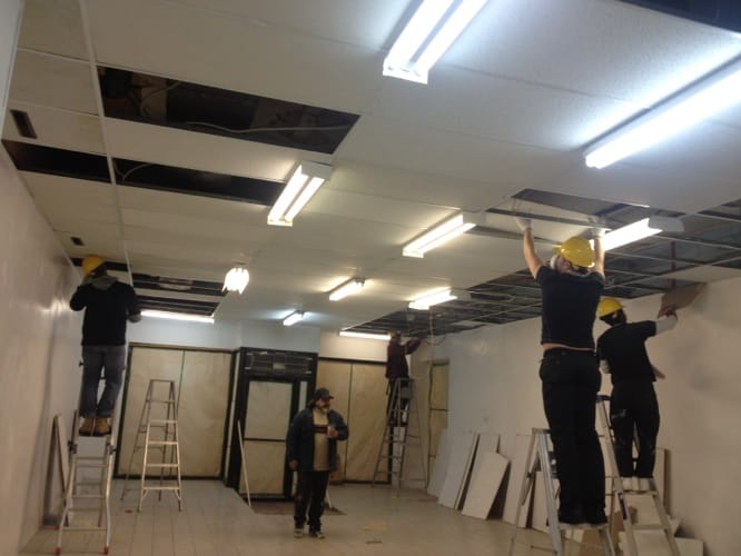 Avancement travaux démolition, rénovation café