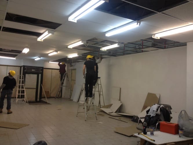 Chantier démolition phase finale, Café Bloom