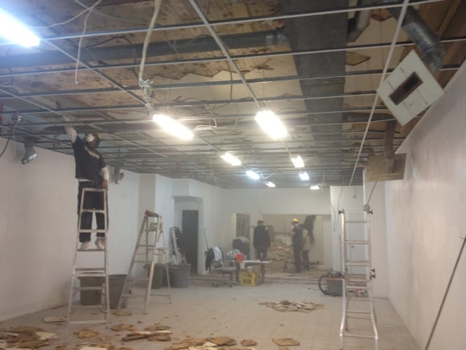 Démolition complétée, structure prête pour rénov