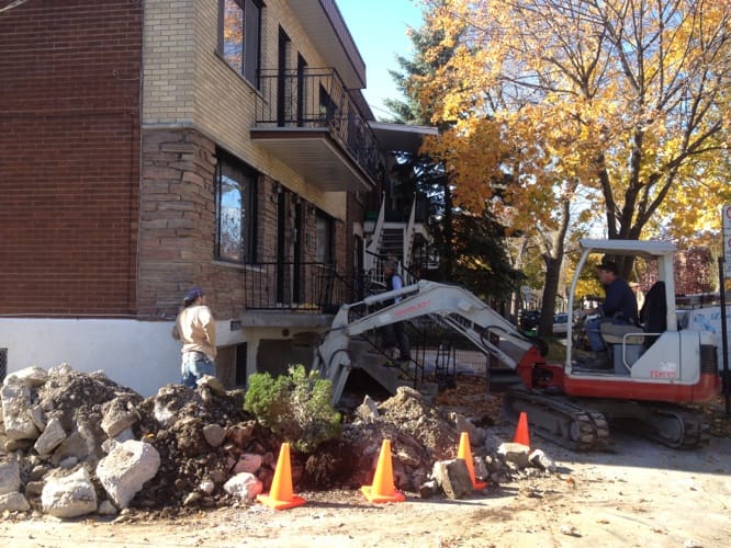 Excavation fondations Foucher Villeray