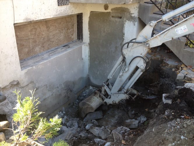 Détails excavation chantier Foucher
