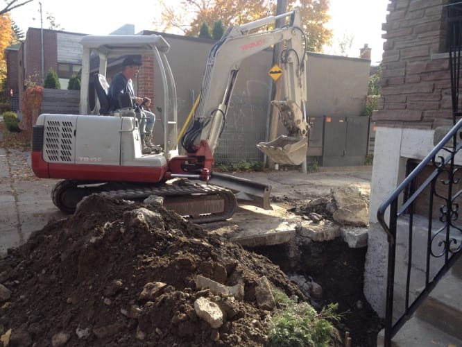 Installation drain système de drainage