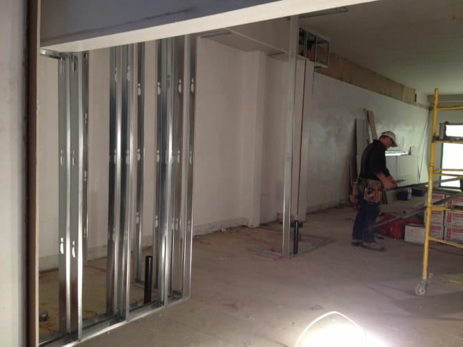 Vue générale des travaux de systèmes intérieurs