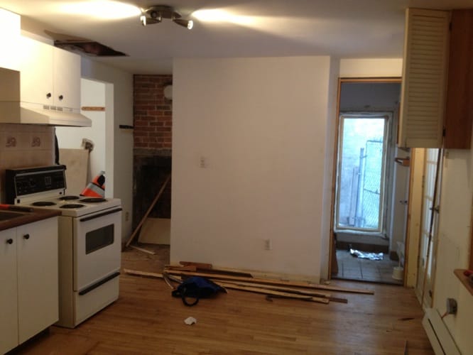 Dégarnissage murs - gestion projet rénovation Montréal