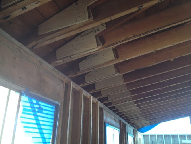 Finalisation structure charpente agrandissement