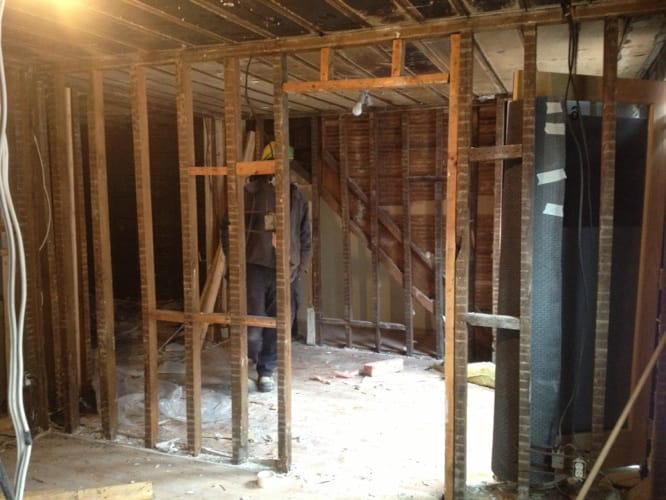 Zone démolition - cottage St-Henri après retrait