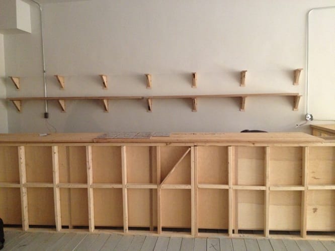 Comptoir-bar en finition - Tuile céramique moyen-orientale