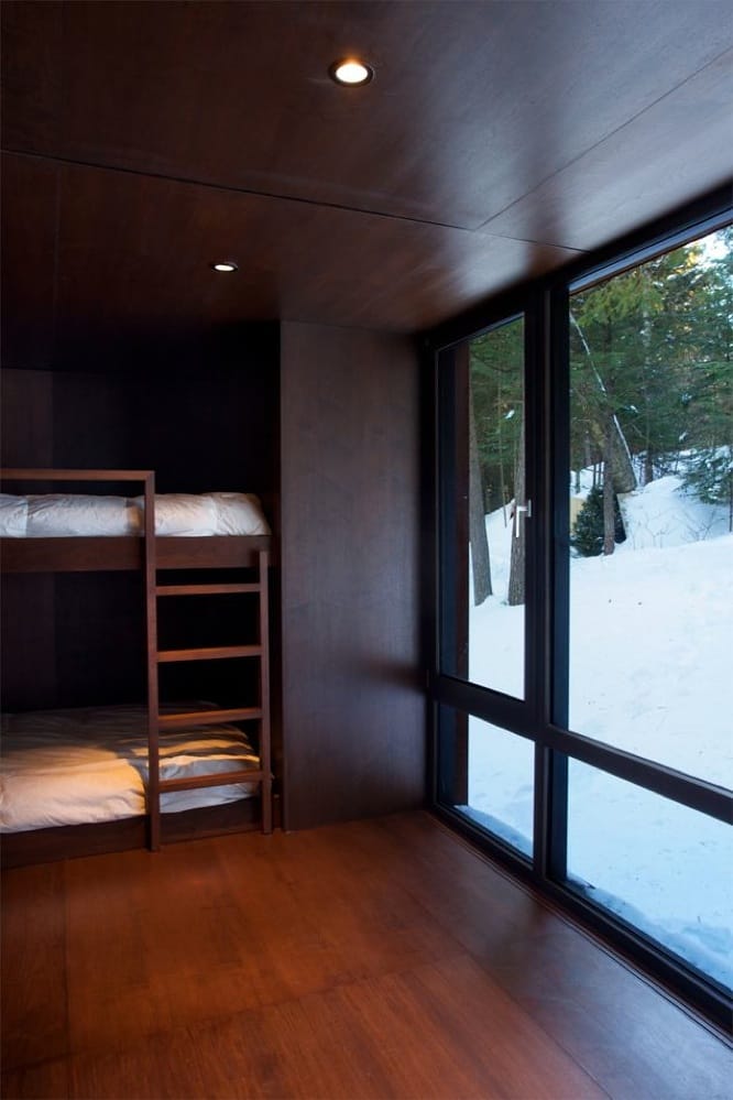 Détail mobilier intégré bois - Transformation maison Québec