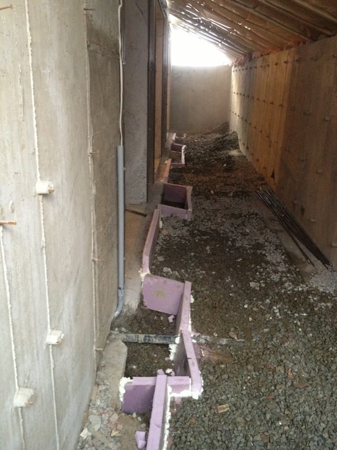 Finition dalle béton coulée - travaux terminés