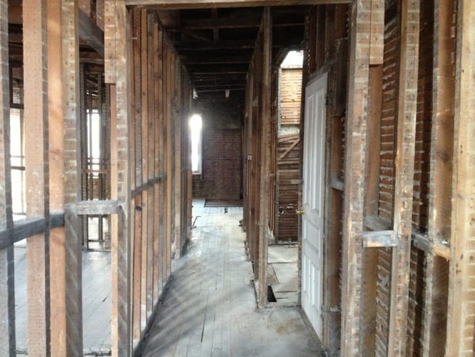 État de la structure après démolition