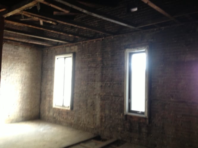 Structure nettoyée prête pour rénovation