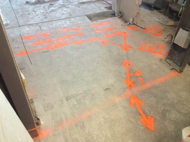 Percement béton lourd - Restaurant Serpent