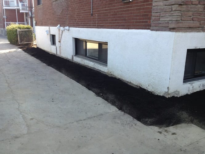 Travaux de mise en place structure terrasse