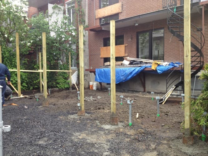 Installation balcons fibre de verre