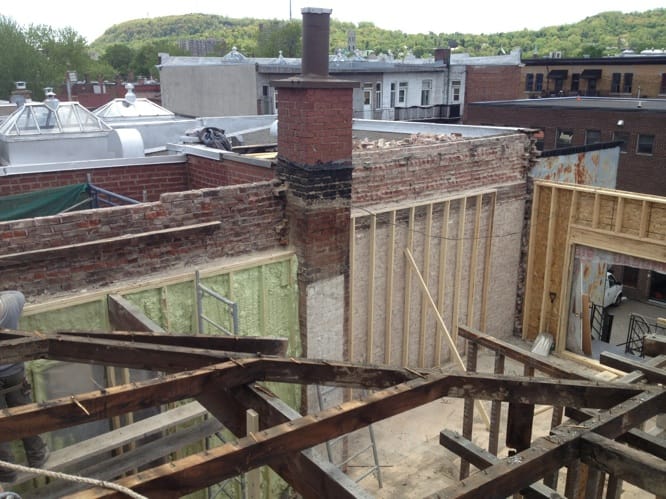 Terrasse future sur toiture - vue d'ensemble projet