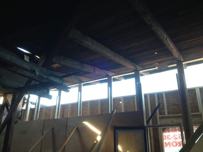 Structure toiture après dégarnissage complet