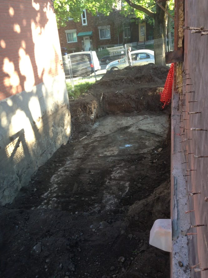 Chantier agrandissement Rosemont - Vue générale excavation