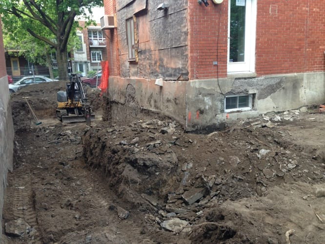 Agrandissement maison Rosemont-Petite-Patrie - Clôture chantier et protection