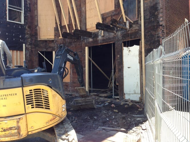 Excavation fondation Résidence Mentana Plateau Mont-Royal