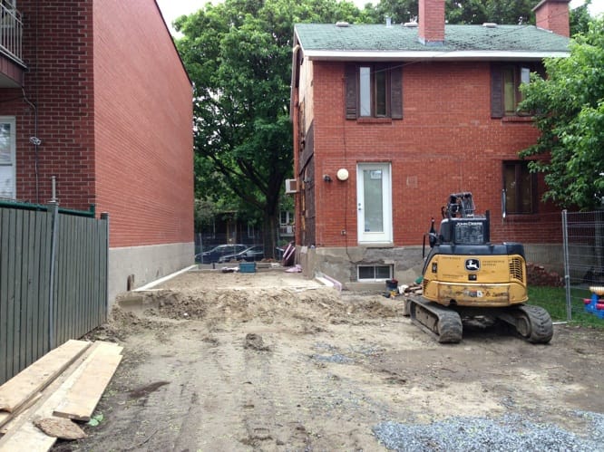 Rénovation générale agrandissement cottage avec fondations à Montréal