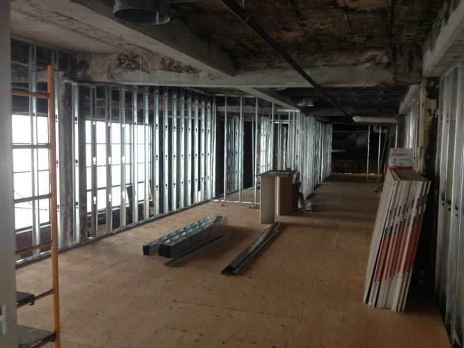 État du chantier rénovation commerciale