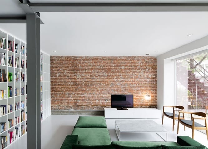 Détail des cloisons vitrées et séparation d'espaces