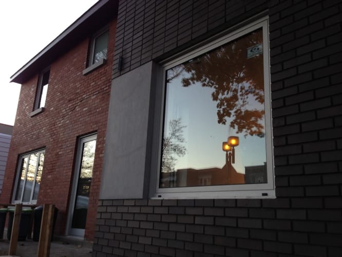 Facade agrandissement cottage Montréal construction