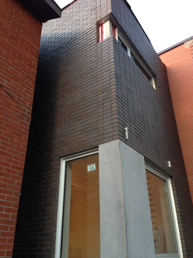 Arrière agrandissement cottage protection temporaire