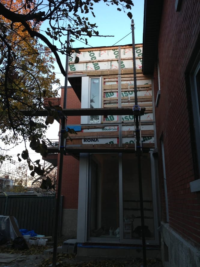 Toiture charpente terminée agrandissement Rosemont