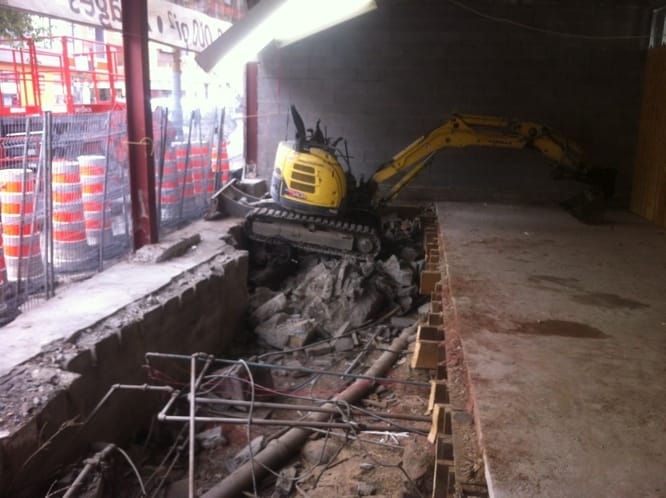 Phase maçonnerie projet commercial Commerco