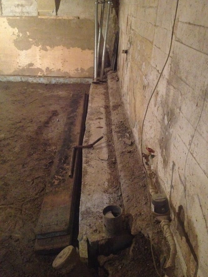 Installation plancher radiant sous-sol