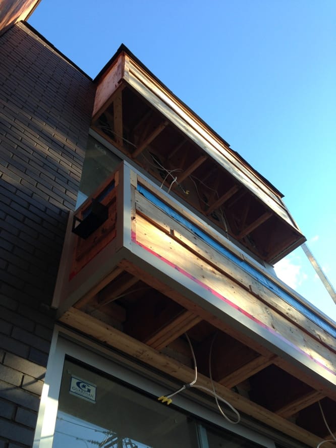 Vue latérale agrandissement 12e avenue - structure complète