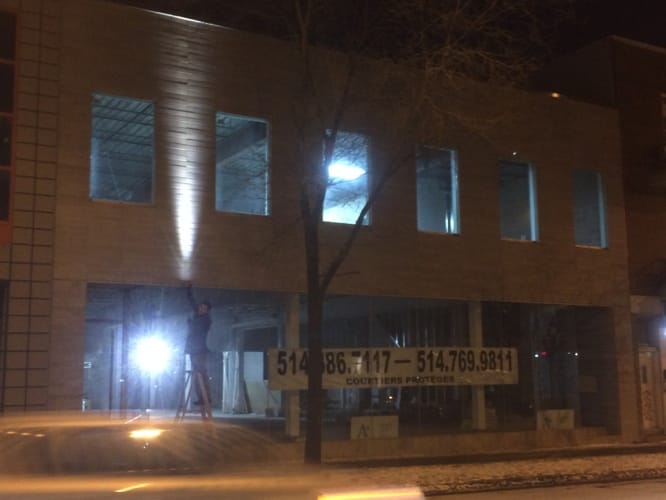 Vue générale de la rénovation commerciale du projet Commerco à Montréal