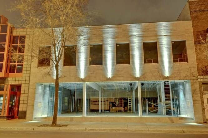 Installation mur rideau verre - Rénovation commerciale Commerco