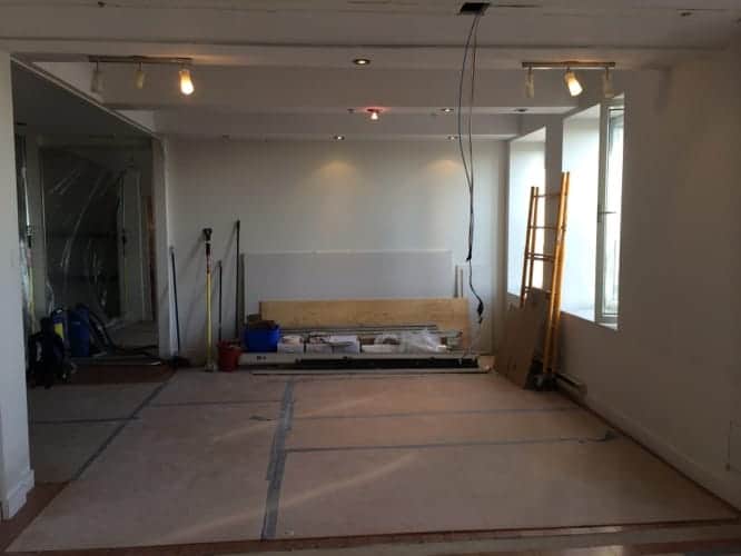 Chantier rénovation bureaux - Projet Les Évadés Québec