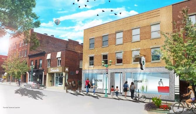 Vue architecturale du projet Laurier à Montréal