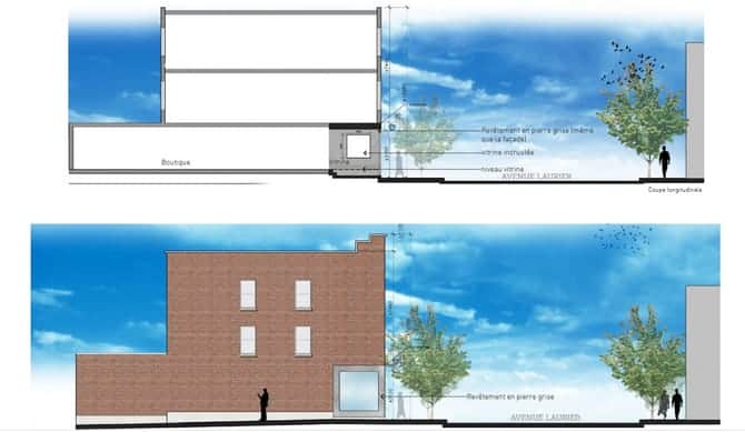 Modélisation 1 - Espace commercial projet Laurier