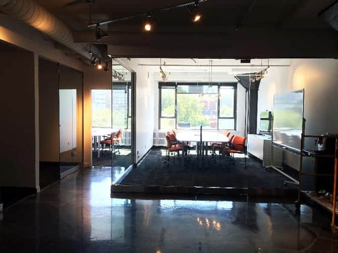 Aménagement bureau Mirego rénovation commerciale