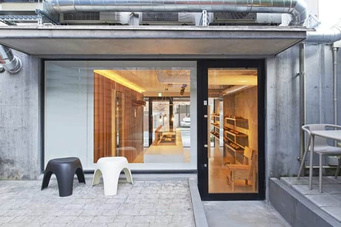 Facade de la boulangerie japonaise Ninkipen design commercial