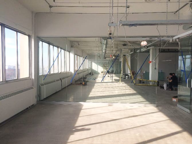 Vue du chantier Credo - installations mécaniques et ventilation