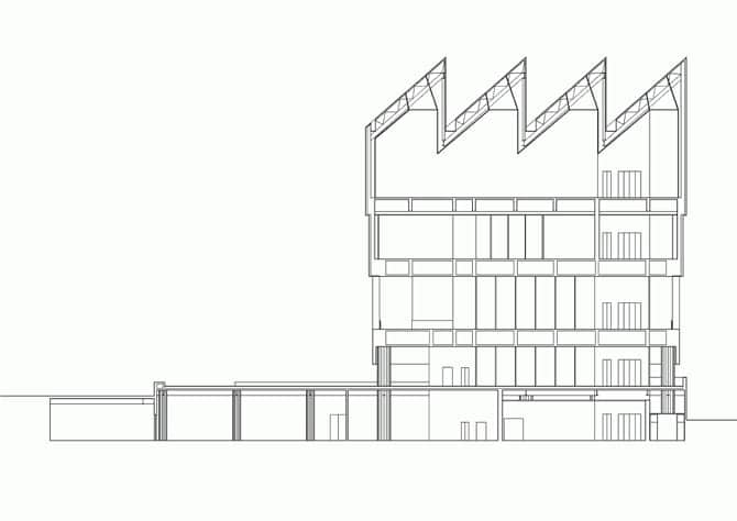 Vue nocturne Musée Jumex - Présence architecturale